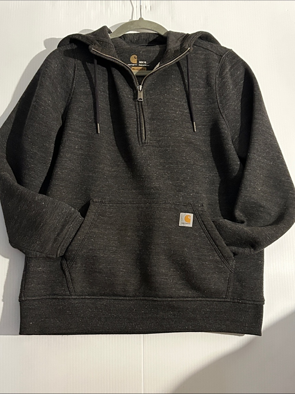 Women’s Carhartt Clarksburg 1/2 zip hoodie relaxed fit medium 8/10